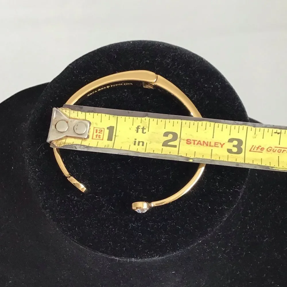 kate spade Gold Tone Bracelet with Pink Spade Accent and Crystal - Picture 5 of 6